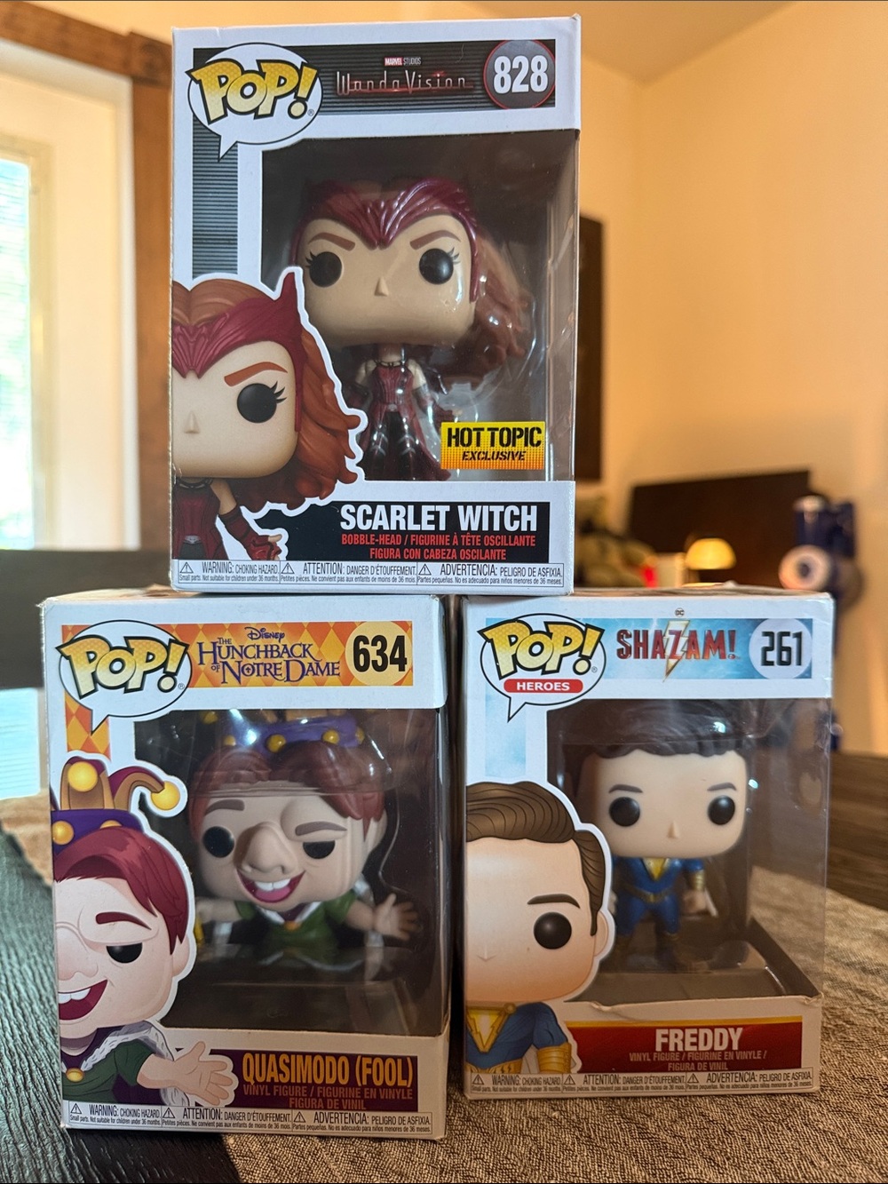 Funko Multicolor Scarlet Witch, Quasimodo & Freddy Vinyl Figures